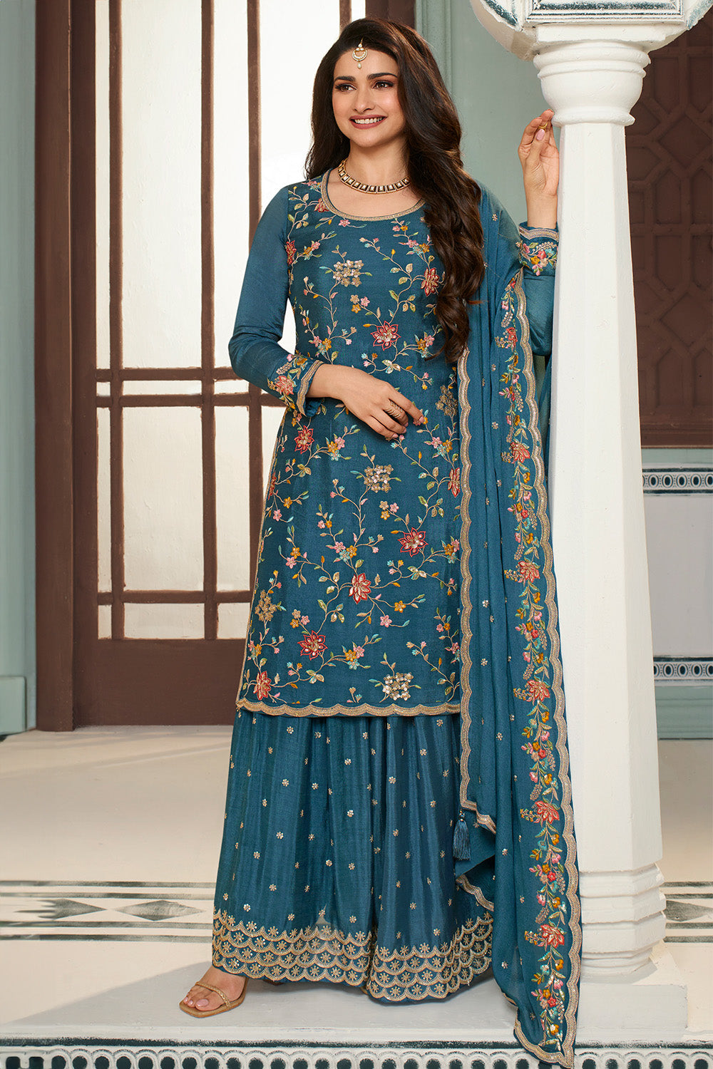 Unstitched shop sharara suit