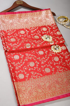 Red Color Silk Banarasi Saree