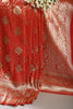 Red Banarsi Silk Woven Saree