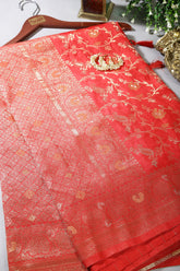 Red Color Zari Woven South Silk Saree