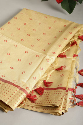 Winter Hazel Color Cotton Silk Printed Saree