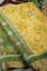 Yellow Color Chanderi Cotton Woven Saree