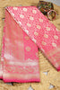 Magenta Pink Colour Banarsi Silk Woven Saree