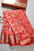 Red Color Cotton Silk Printed Saree