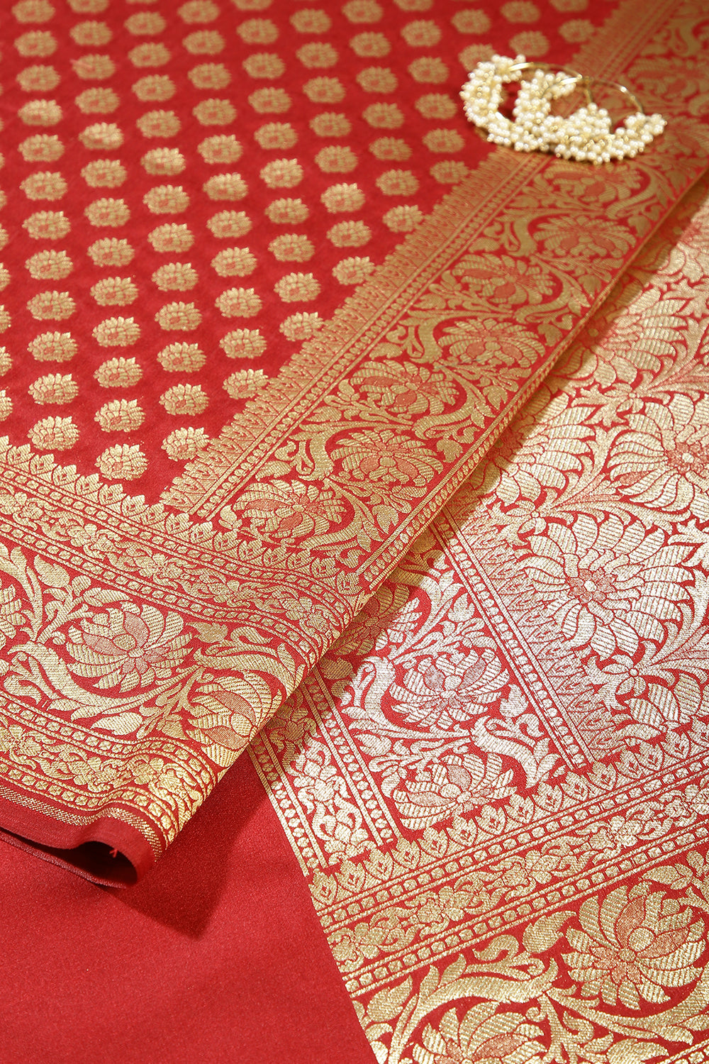 Maroon Colour Woven Silk Saree