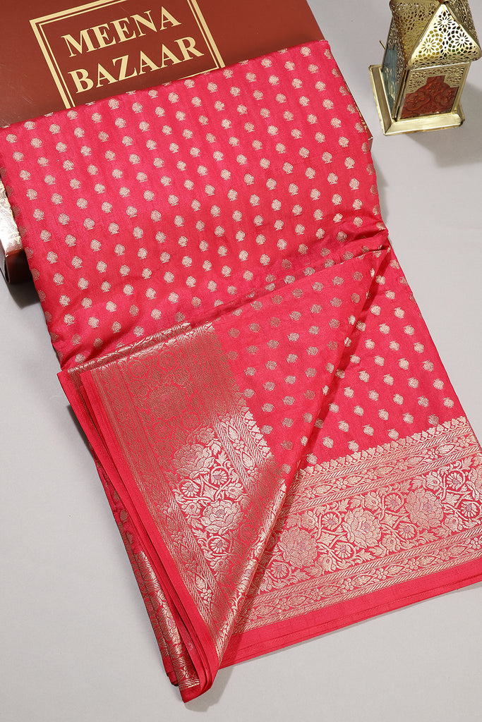 Cardinal Color Silk Woven Saree