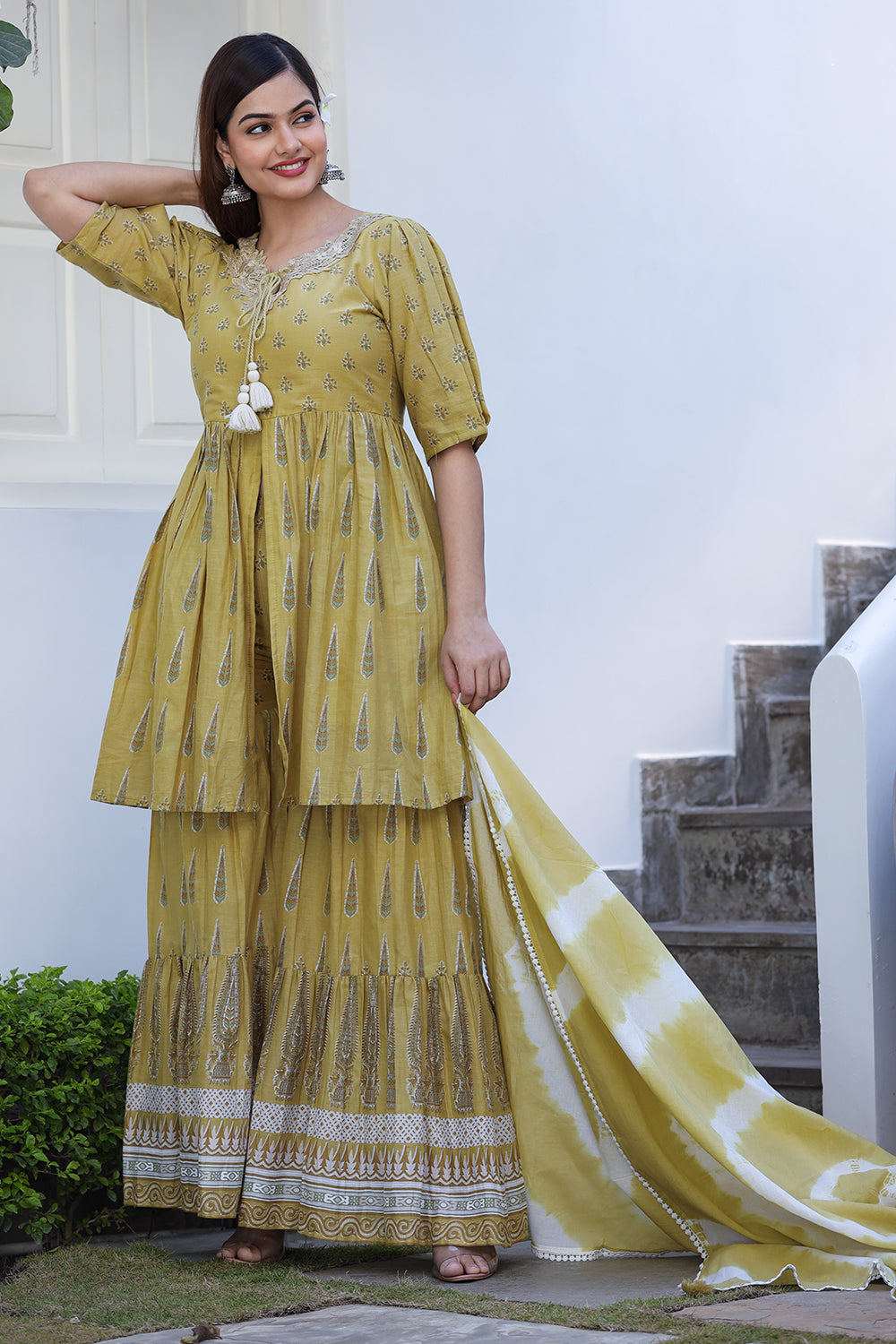 Varsha Shehnaaz Designer Party Wear Sharara Gharara Dress New Collection in  surat