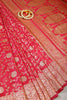 Magenta Pink Color Silk Banarasi Saree