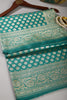 Surfie Green Colour Woven Silk Saree