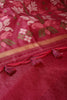 Pink Color Chanderi Cotton Woven Saree