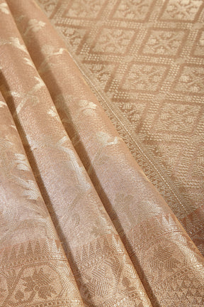 Peach Color Organza Silk Saree