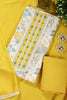 Yellow Color Cotton Floral Printed Unstitched Suit Material