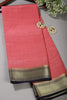 Coral Pink Color Cotton Silk Saree