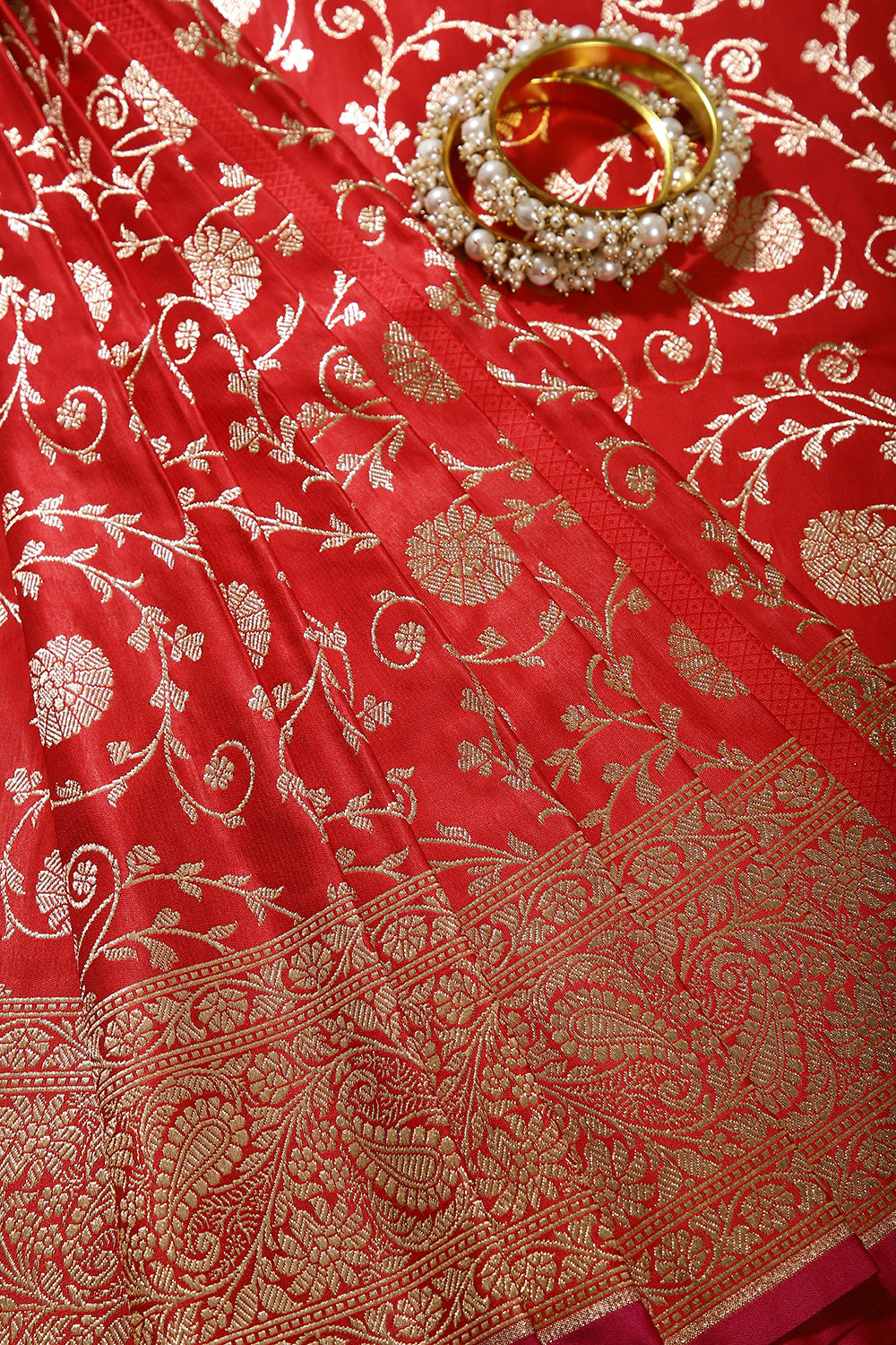 Red Color Silk Banarasi Saree