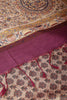 Purple Color Cotton Silk Madhubani Print Saree