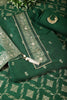 Bottle Green Color Crepe Silk Woven Unstitched Suit Material