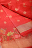 Red Color Silk Resham & Zari Woven Saree