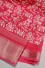 Cranberry Color Cotton Silk Printed Saree