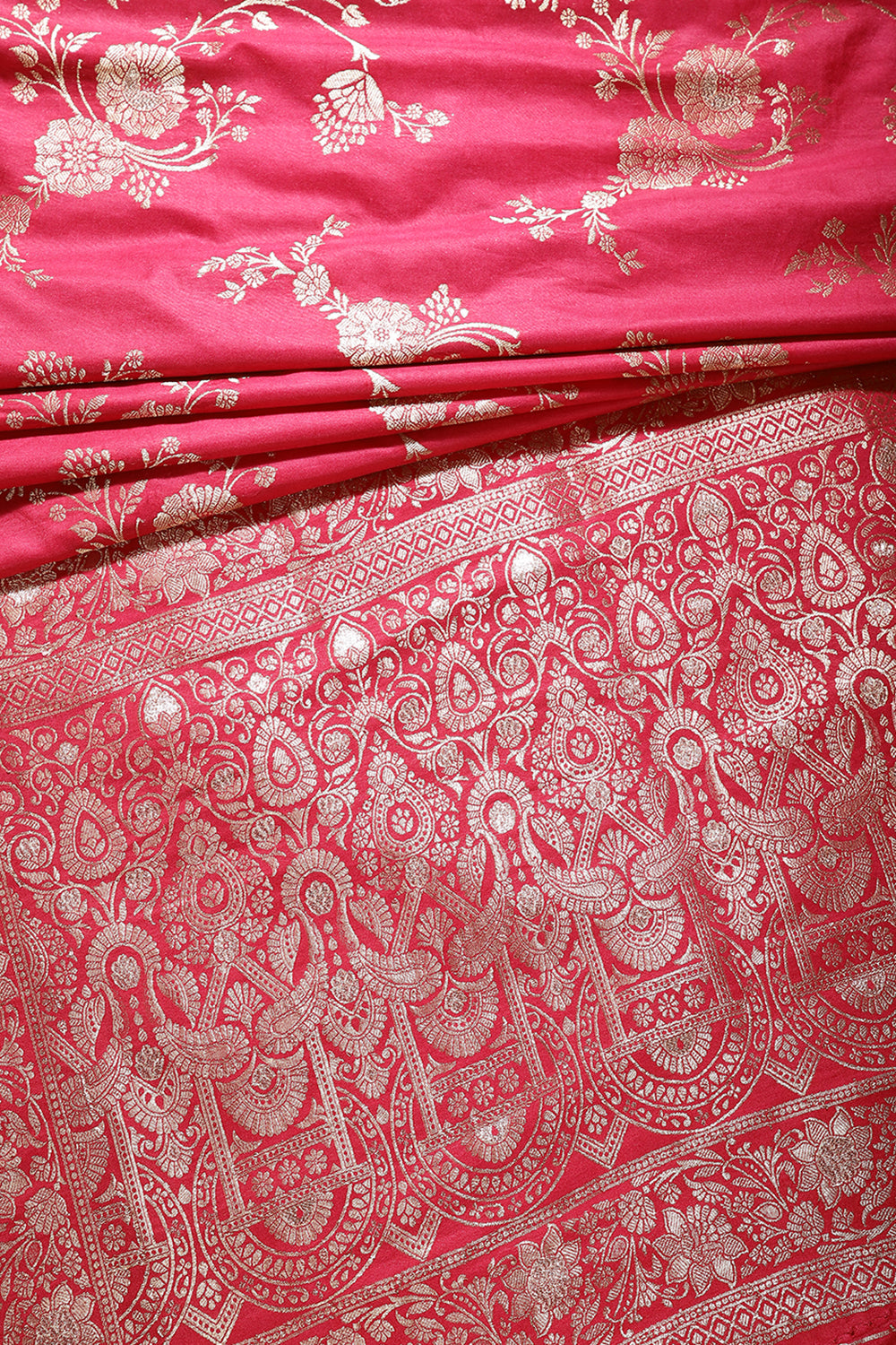 Fuchsia Color Art Silk Zari Woven Saree