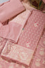 Dusty Pink Color Woven Chanderi Unstitched Suit Material