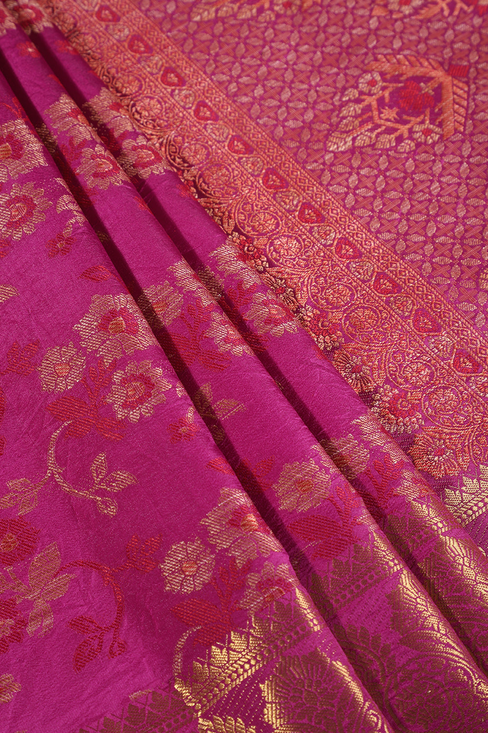 Purple Colour Tussar Woven Silk Saree