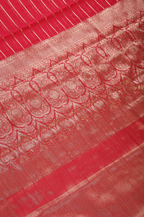 Magneta Color Georgette Saree with Zari Pinstripes