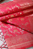 Cranberry Color Zari Woven South Silk Saree