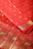 Red Color Silk Resham & Zari Woven Saree