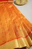 Orange Color Cotton Silk Printed Saree