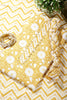 Yellow Color Cotton Printed Unstitched Suit