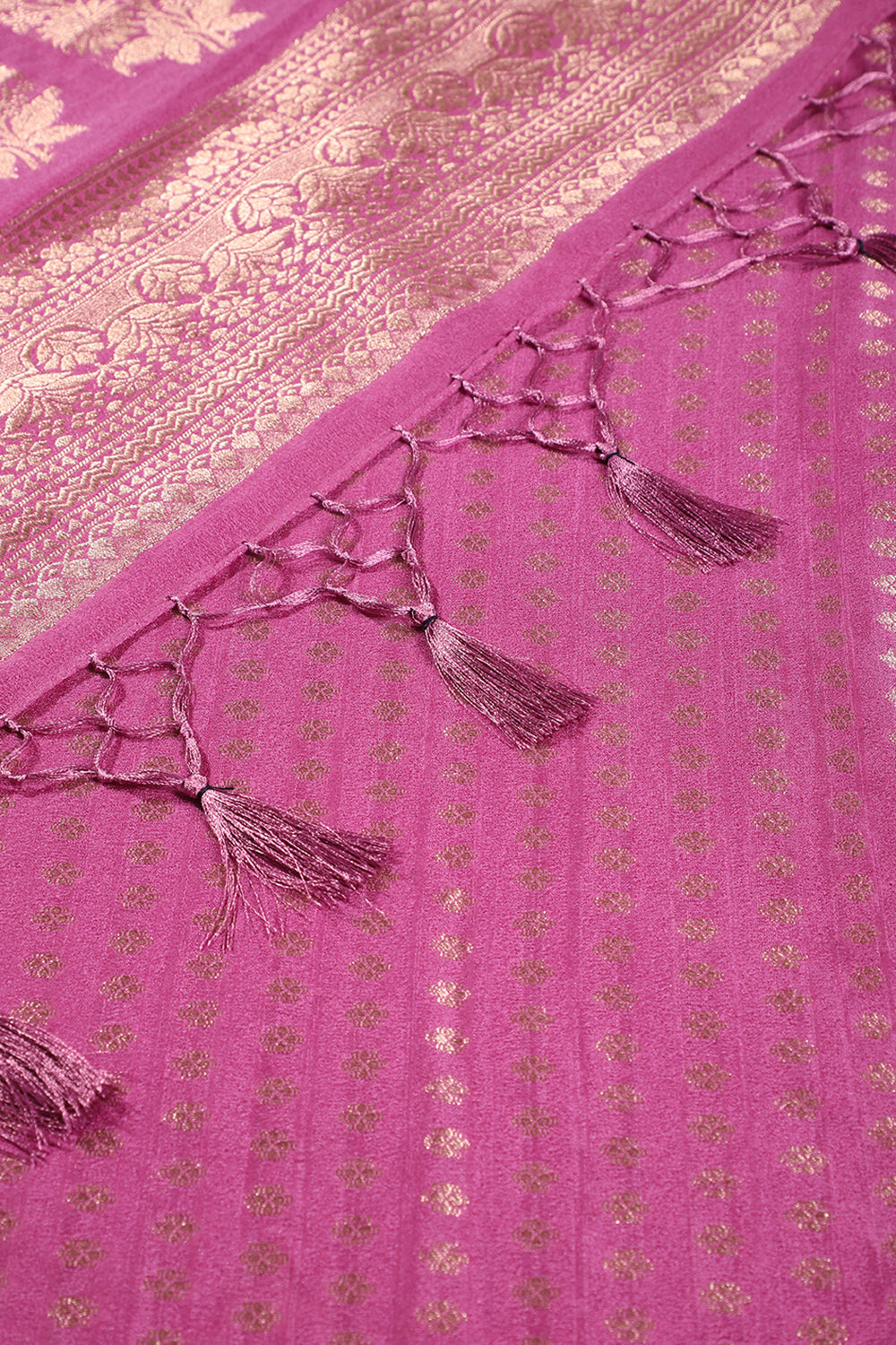 Tulip Pink Colour Cotton Silk Zari Woven Saree