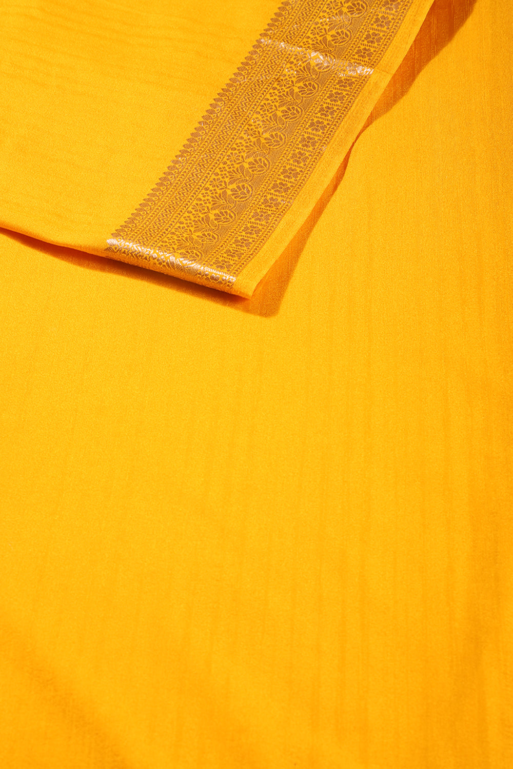 Yellow Colour Cotton Silk Zari Woven Saree