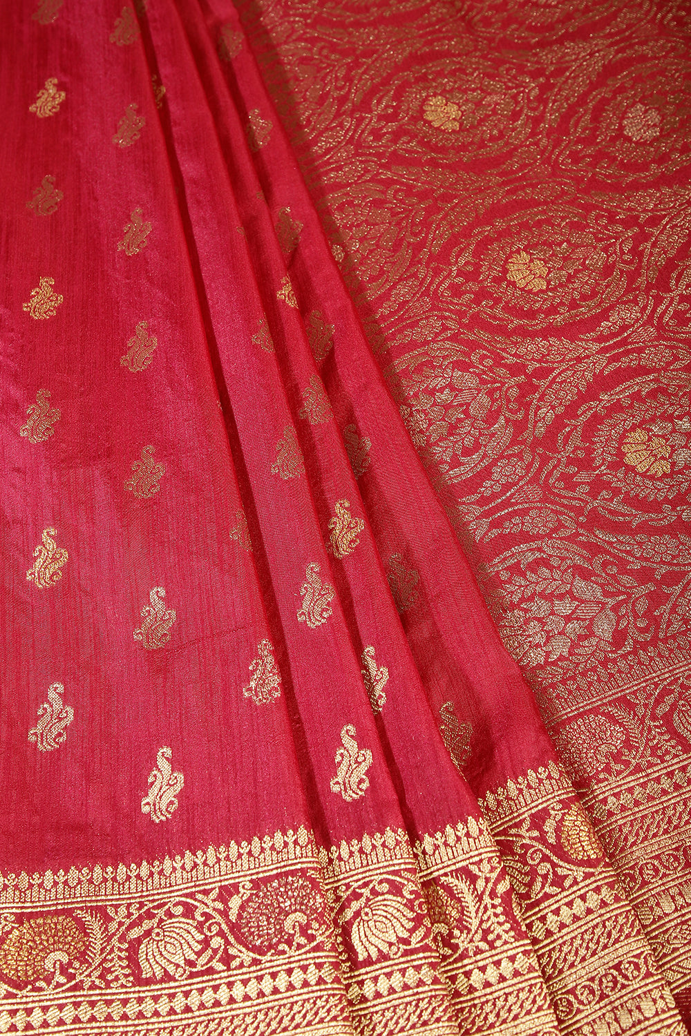 Burgundy Colour Mulberry Silk Woven Saree