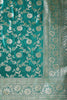 Teal Green Colour Silk Banarasi Saree