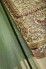 Green Color Cotton Silk Madhubani Print Saree