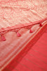 Carmine Pink Color Georgette Saree with Zari Pinstripes