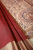 Maroon Color Cotton Silk Madhubani Print Saree