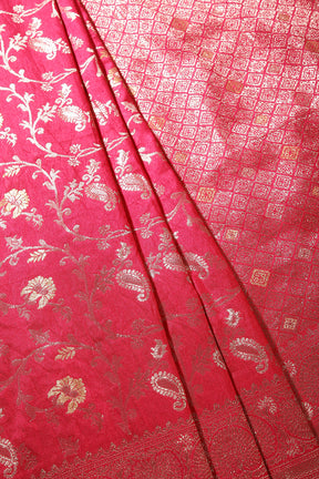 Cranberry Color Zari Woven South Silk Saree