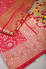 Magenta Pink Color Silk Banarasi Saree