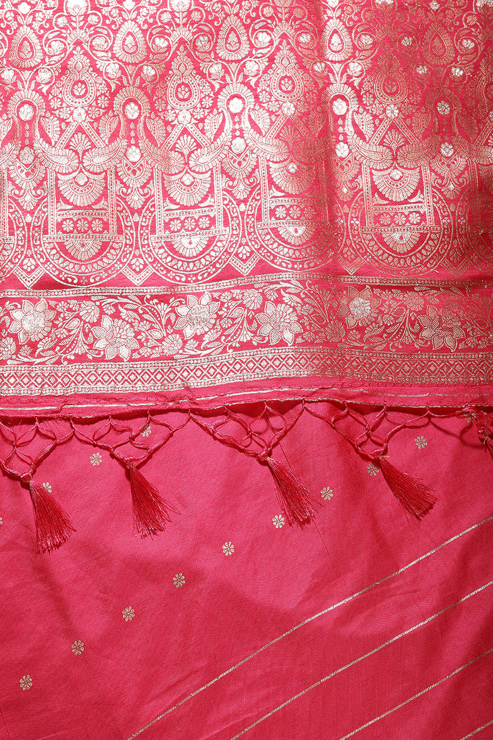 Fuchsia Color Art Silk Zari Woven Saree