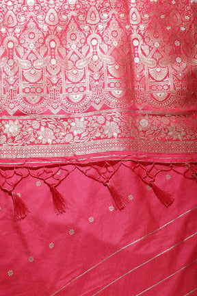 Fuchsia Color Art Silk Zari Woven Saree