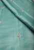 Sea Green Color Tussar Silk Floral Resham Embroidered Saree