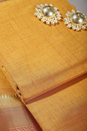 Pale Orange Color Cotton Silk Saree