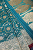 Teal Green Color Silk Banarasi Saree