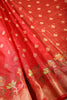 Red Color Silk Resham & Zari Woven Saree