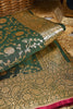 Bottle Green Color Silk Banarasi Saree