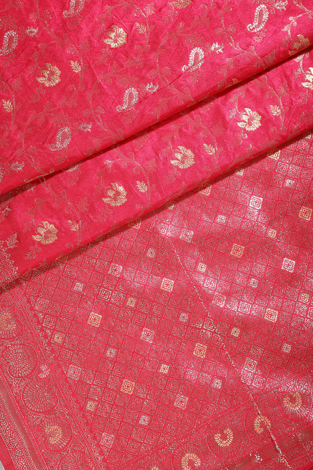 Cranberry Color Zari Woven South Silk Saree