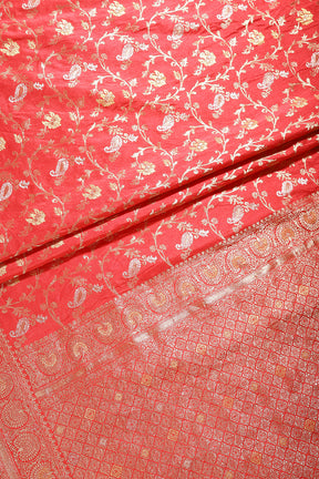 Red Color Zari Woven South Silk Saree