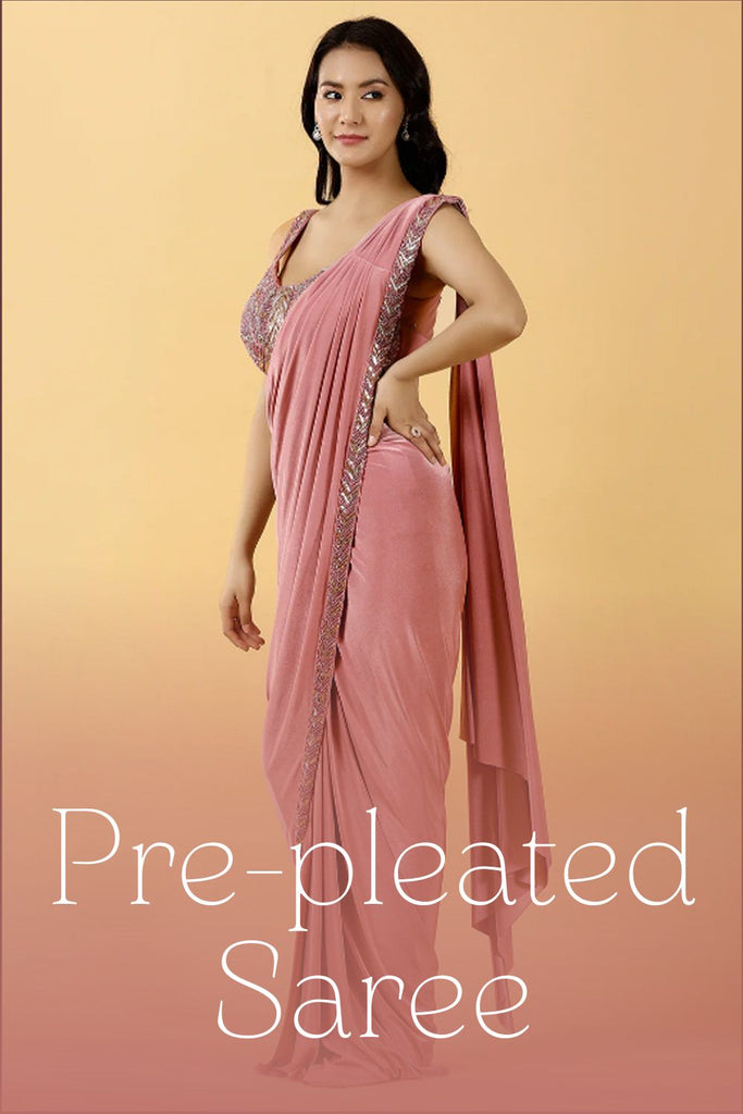 Pre-pleated Saree