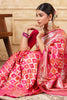 Fuchsia Pink Color Banarasi Silk Saree